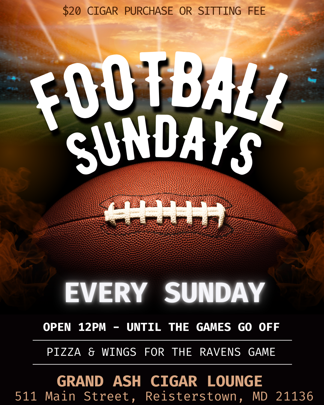 Football Sundays flyer