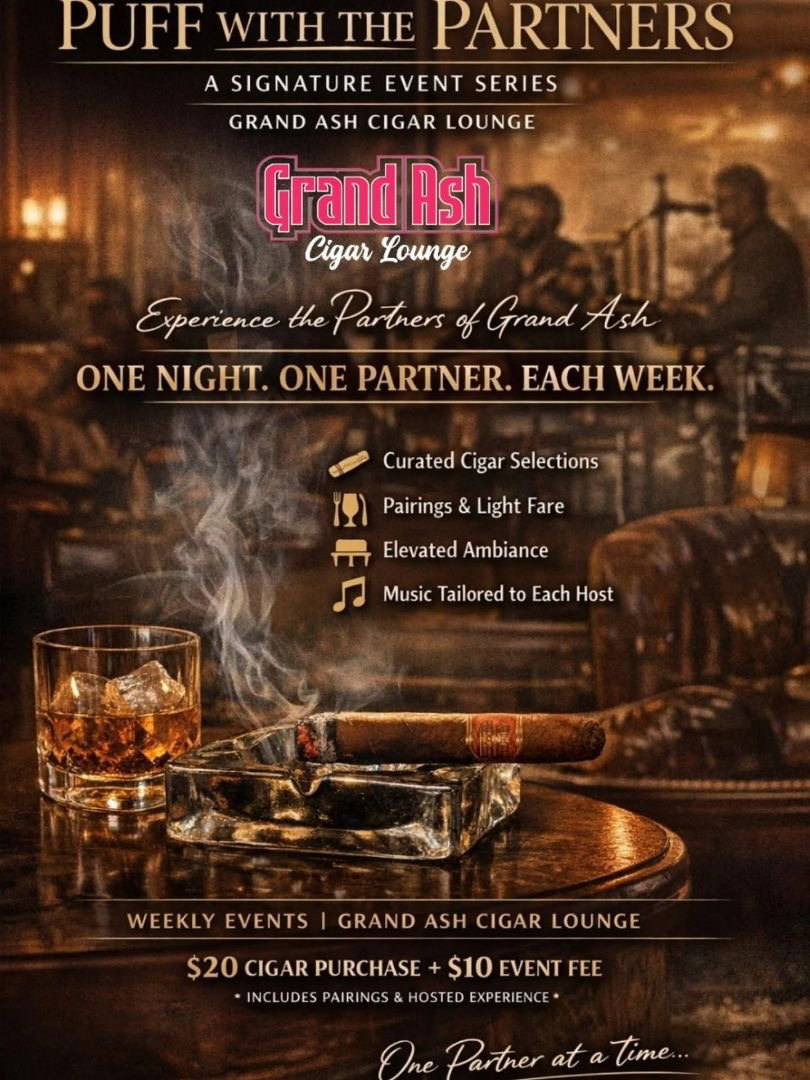 Puff with the Partners weekly event series - One night, one partner, each week